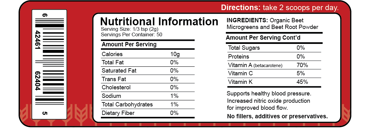 Beet Microgreens + Beet Root Powder