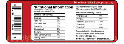 Beet Microgreens + Beet Root Powder