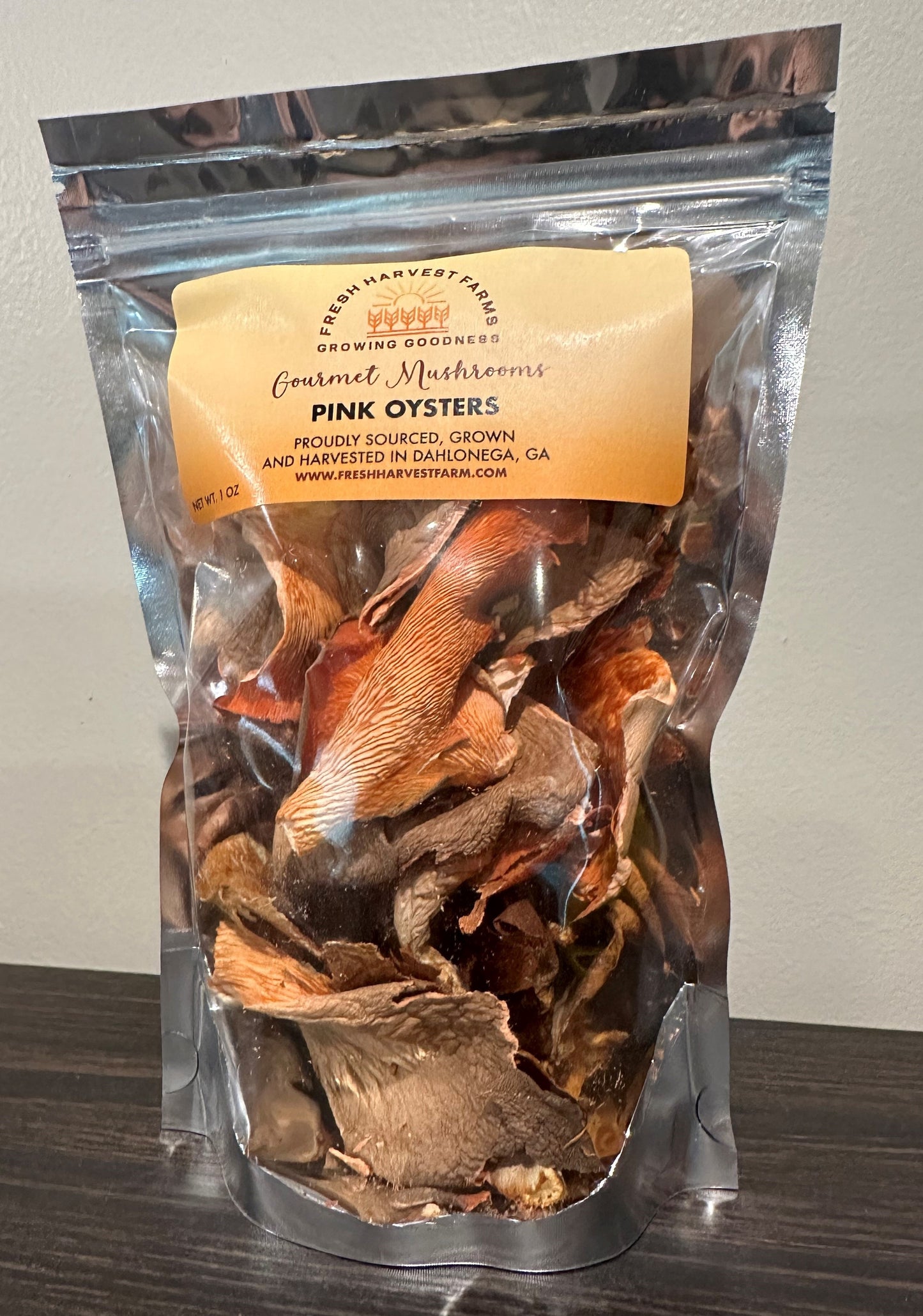 Pink Oyster Mushroom Caps (no stems)