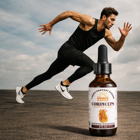 man sprinting with cordyceps extract