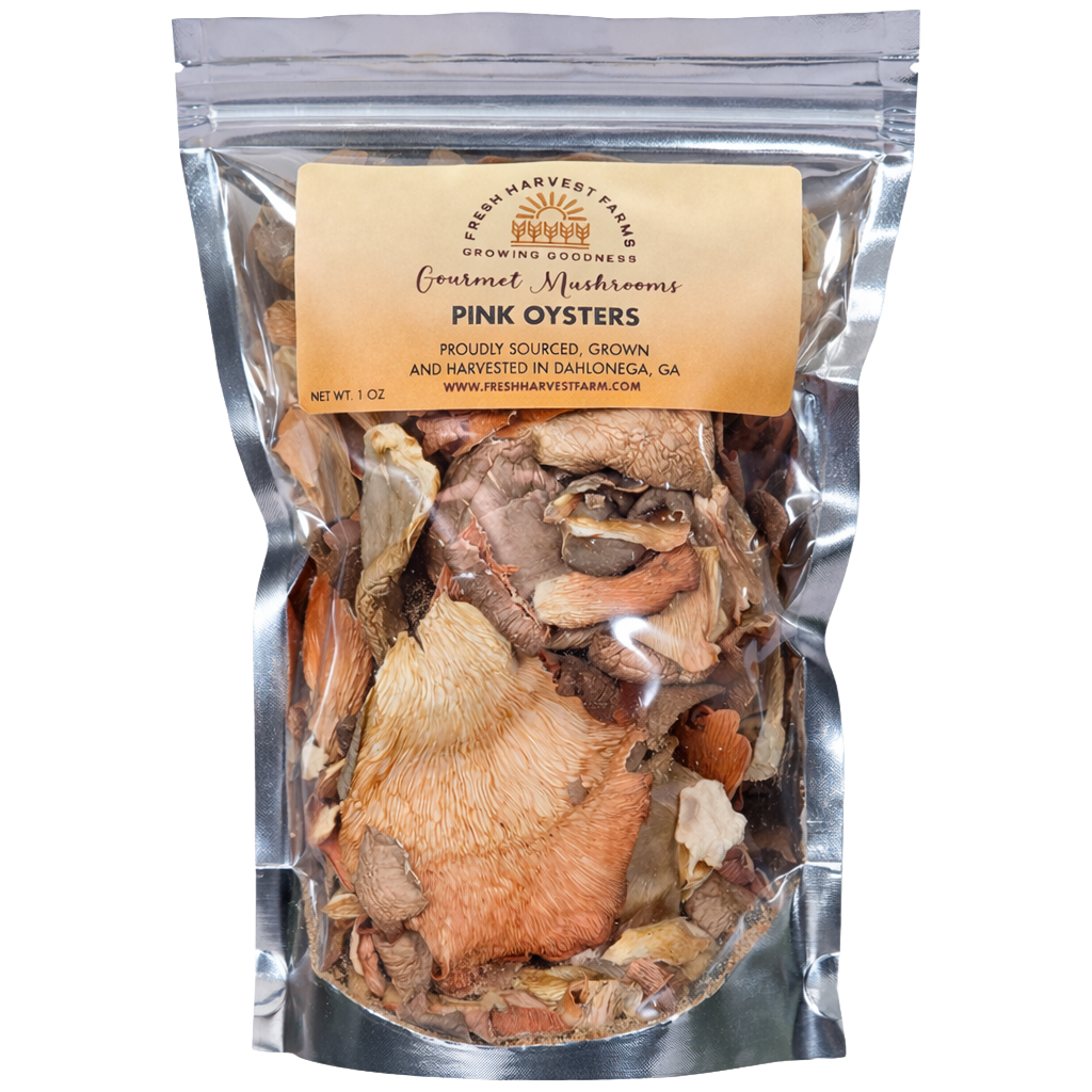 Pink Oyster Mushroom Caps (no stems)