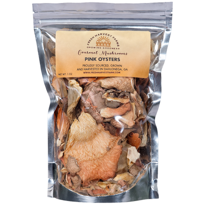 Pink Oyster Mushroom Caps (no stems)